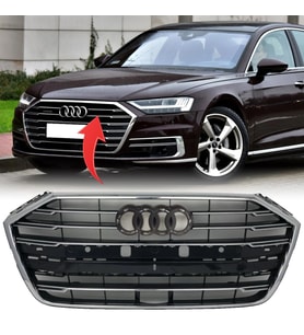Audi A8 Ön Panjur Kromlu Radarsız S Line 2018-2022 4N0853651J RN4