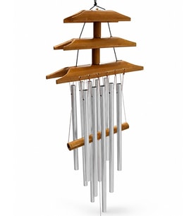 Bambu Metal Çubuklu Rüzgar Çanı