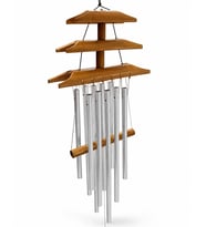 Bambu Metal Çubuklu Rüzgar Çanı
