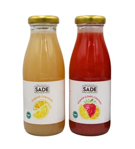 SADE ORGANİK LİMONATA 250 ML + ÇİLEKLİ LİMONATA