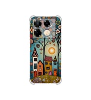 PrintiFy İnfinix Note 40 Pro ile Uyumlu Düşlerin Dansı Serisi Gece Senfonisi Tasarımlı Uv Baskılı Köşe Korumalı Antişok Kılıf