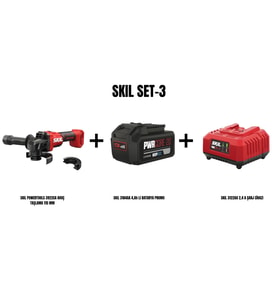 SKIL Set-3 (SKIL POWERTOOLS 3922CA AVUÇ TAŞLAMA 115 MM+4,Ah Li BATARYA PROMO+2,4 A ŞARJ CİHAZI)