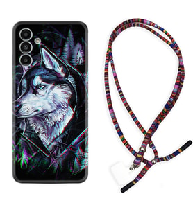 Samsung A23 A31 A32 A50 A51 A52 A53 A70 Kılıf Boyun Asklı Rasta Silikon Dog Eyes 1761