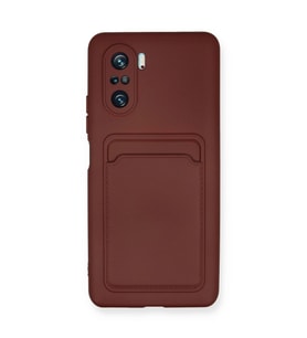 Xiaomi Mi 11i Kılıf Kelvin Kartvizitli Silikon - Bordo