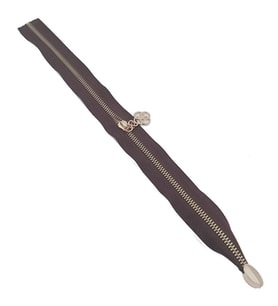 Angel Çanta Aksesuar Tek Stoplu 45 Cm Fermuar Light Gold Metal Kahverengi Renk