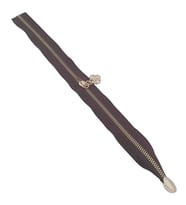 Angel Çanta Aksesuar Tek Stoplu 45 Cm Fermuar Light Gold Metal Kahverengi Renk