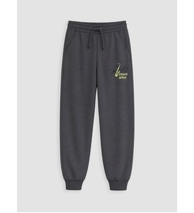 LC WAIKIKI Gri Baskılı Erkek Çocuk Jogger Eşofman Altı