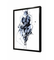 Tablosan Modern Desen Çerçeveli Cam Tablo