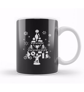 Stranger Things Christmas Tree Silhouette Kupa Bardak Porselen