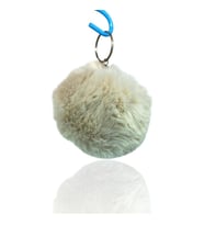 Peluş Ponpon Anahtarlık İpek Grisi
