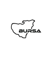 Bursa İl Haritası Oto Cam Sticker 14*8 Cm