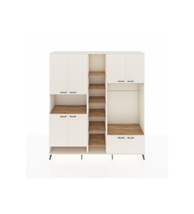 Hyperion Dolap 18 Raflı 8 Kapaklı Tek Askılı 220x44x243 Aytaşı-Aytaşı/Çam