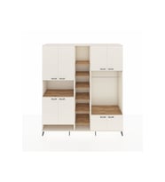 Hyperion Dolap 18 Raflı 8 Kapaklı Tek Askılı 220x44x243 Aytaşı-Aytaşı/Çam