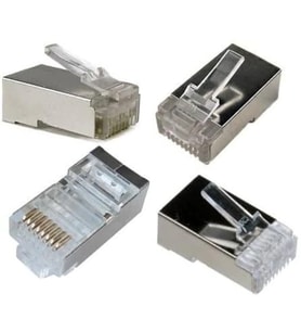 RJ 45 Metal Jak Jack Konnektör 8P8C 100 Adet RJ45