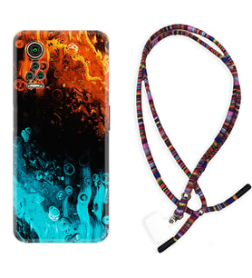 General Mobile GM 21 Pro GM 22 Pro Plus Kılıf Boyun Asklı Rasta Silikon Orange Blue Color 1665