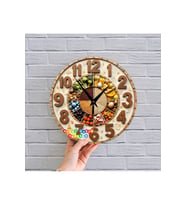 Bilge Ahşap RETRO TASARIM Dekoratif Mutfak Saati (kitchen) (Siyah)