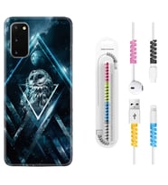 Samsung A02S A03S A10 A12 A13 A21S A22 Kılıf Kablo Koruma Spiral Silikon Old Owl 1649