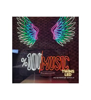 %100/MUSIC Yazılı Neon Tabela