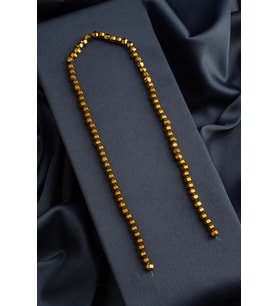 Hematit Doğal Taş Parlak Gold Altıgen Kesim 5x5mm Dizi [AA]