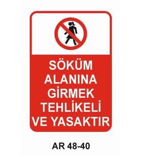 İŞ GÜVENLİĞİ UYARI LEVHASI 1 ADET PVC 21 X 29CM