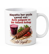 Şalgam Suyu Sevenlere Adana Kebap Yancısı Acılı Geleneksel Kupa Bardak Hediye