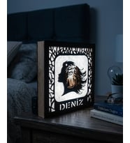 Kişiye Özel Siluet Tasarımlı Dekoratif LED Gece Lambası (Beyaz)