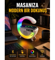 13 Renk Seçenekli Kablosuz Şarj Cihazlı LED Lamba