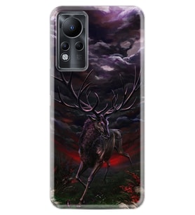 INFINIX Note 11 Pro Note 10 Hot 9 Play Kılıf Desemli Silikon Dark Deer 1786