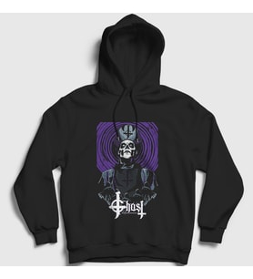 Presmono Unisex Siyah Robes Ghost Kapüşonlu Sweatshirt 52389tt