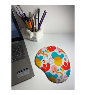 Renkli Desenli 2323 Bilek Destekli Mouse Pad