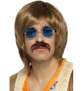 Yuvarlak Cam John Lennon Tarzı Gümüş Çerçeveli Mavi Gözlük