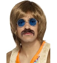 Yuvarlak Cam John Lennon Tarzı Gümüş Çerçeveli Mavi Gözlük