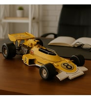 Dekoratif Metal Yarış Arabası – El Yapımı Vintage Model 29 x 7 cm – Masaüstü Ofis Ev Süs Eşyası (Karışık)
