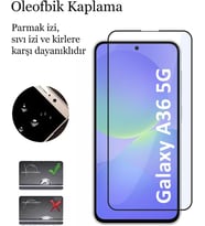 Samsung ile uyumlu Galaxy A36 5G Kırılmaz Cam 5D Tam Kaplayan Temperli Ekran Koruyucu