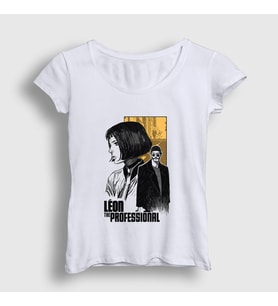 Presmono Kadın Beyaz Poster Film Leon T-Shirt 410102tt