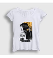 Presmono Kadın Beyaz Poster Film Leon T-Shirt 410102tt