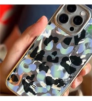 Coverzone Samsung Galaxy S25 ile Uyumlu Leopar Desenli ?effaf K?l?f Parlak ve ??k Tasar?m Darbe Emici Koruma 2mm Kamera Korumal? Arka Kapak No 4