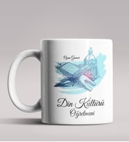 Kişiye Özel Din Kültürü Öğretmeni Tasarımlı Beyaz Renk Kupa 3