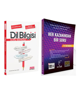 Karekök TYT Matematik Her Kazanımdan Bir Soru ve AKM Dil Bilgisi Soru Bankası Seti 2 Kitap