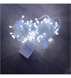 10 M 100 Led Damla Uçlu Beyaz Işık Şeffaf Kablo MZ-17-1