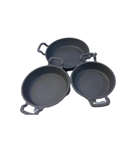 Altunay Hamarat Granit Döküm Sahan Seti-18-20-22 Cm (Siyah)