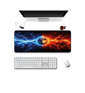 SonicTouch Klavye Mousepad 40x90cm Dikişsiz Pürüzsüz Sıvı Geçirmez Kaymaz Taban Kozmik Denge