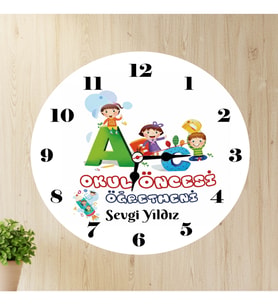 Okul Öncesi Öğretmeni Duvar Saati