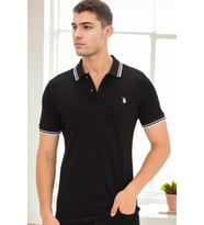 T9594 DEWBERRY ERKEK T-SHIRT-SİYAH