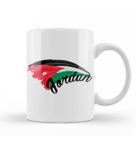 Jordan Flag Kupa Bardak Porselen