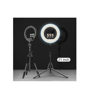 ÇEKİM IŞIĞI Mega Boy 21 Inç 65w Ring Light 54 Cm Youtuber Makyaj ışığı Güzellik merkezi Kuaför Kit Ve Kumandalı