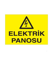 Elektrik Panosu Uyarı Levhası 60x90cm (Karışık)