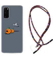 Samsung A02S A03S A10 A12 A13 A21S A22 Kılıf Boyun Asklı Rasta Silikon Orange Escape 1374