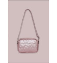 Icone Çocuk Kalp Kapitone Detaylı Omuz Çantası Pembe (Pudra Pembe)