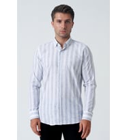 White Stone Armagh Slim Fit G2002 Pamuklu Keten GömlekSiyah